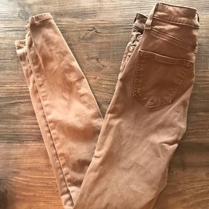 Brown Big star high rise skinny jeans
